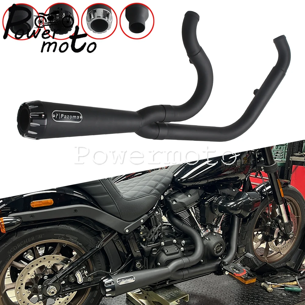 Фото Выхлопные трубы мотоцикла, перегородка выхлопа, глушитель для Harley M8 Softail Low Rider S T Fat Street Bob Standard Slim Deluxe 2018-2025 №1
