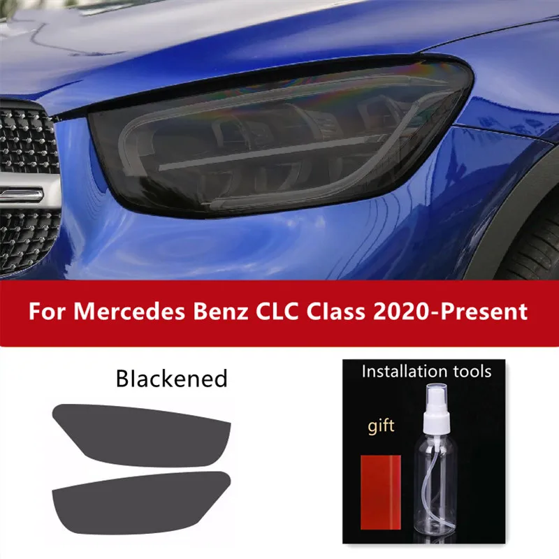 

Car Headlight Protection Tint Film Smoke Black Transparent TPU Sticker For Mercedes Benz GLC Class X253 C253 AMG 2015-2021