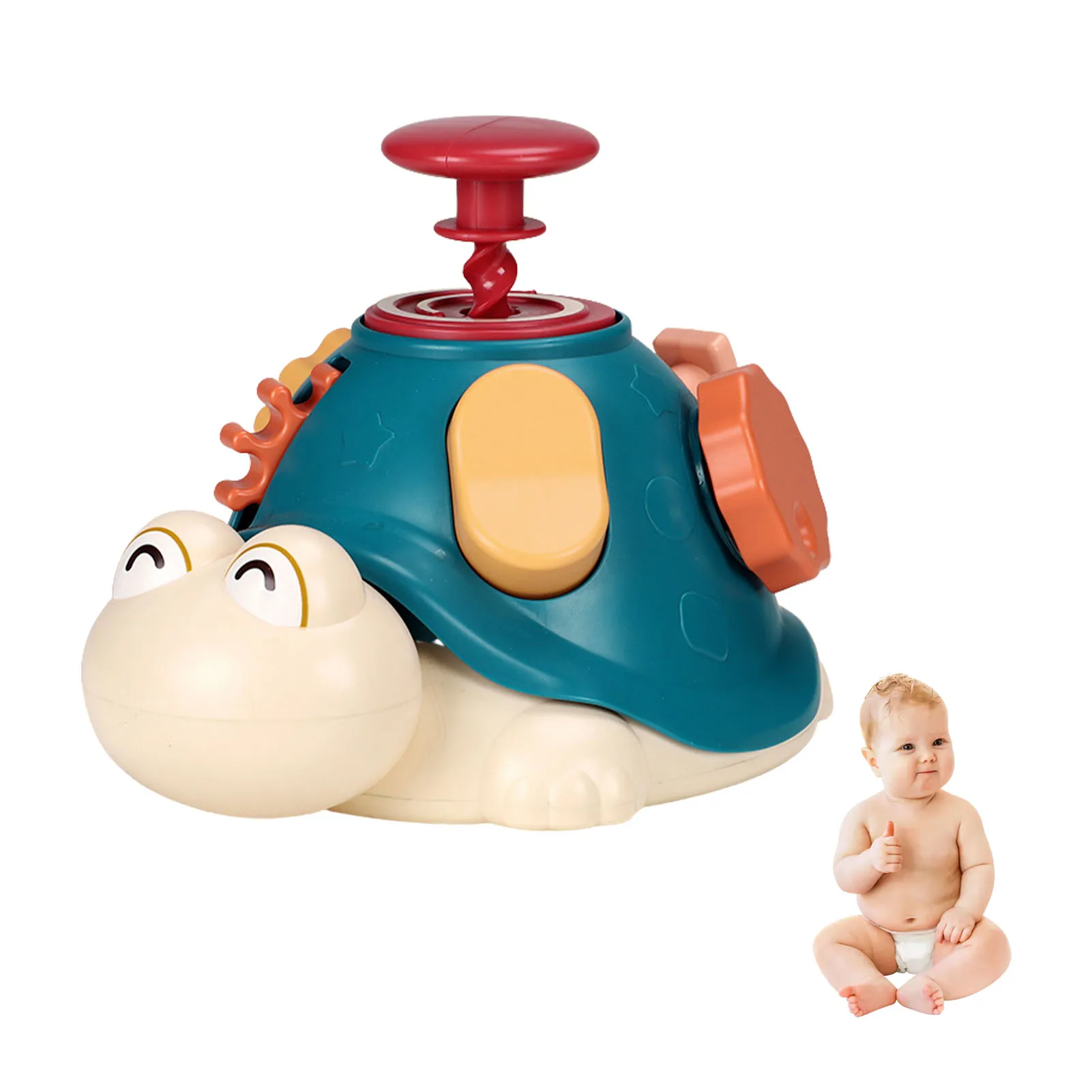 

Fine Motor Skills Toy For Kids Turtle Toy Montessori Sensory Toys For Kids With Switch Pull Bolt Knob Crank For Early Learning