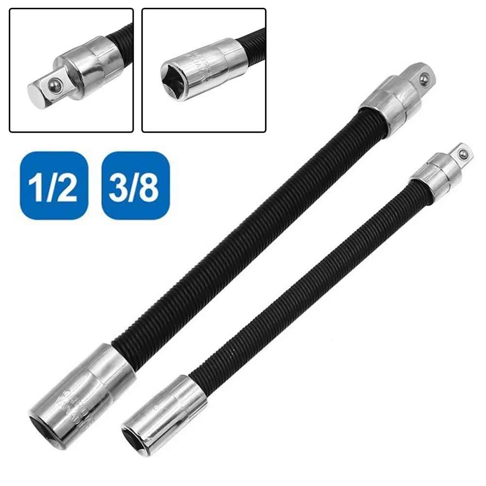 

2pcs 3/8" 1/2" 45# Steel Drive Socket Extension Bar Set Wrenches Tool For Ratchet Wrench Square Interface Wrench Electric Drill