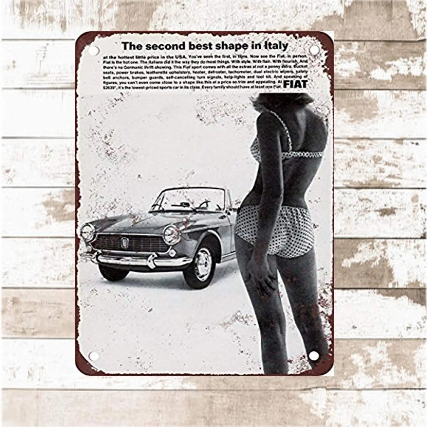 WANLN Door Act The ролевая отделка со вкусом Fiat, металлический жестяной знак, товары для дома, гаража, бара, легкий и интересный уличный Декор