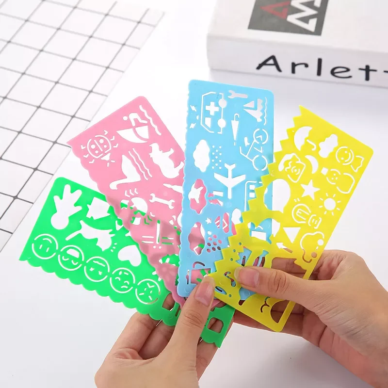 

Ruler Painting Modeling Ruler Learning Supplies Children Alpinia Oxyphylla Ten Thousand Flower Ruler Set Ruler New