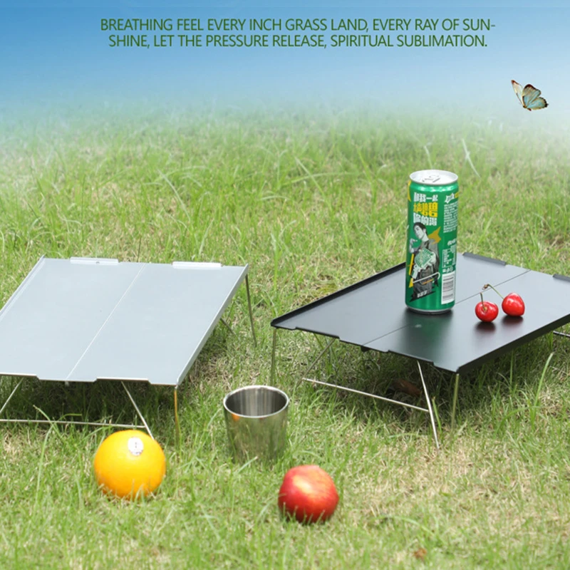 

Multi-purpose Folding Portable Mini Aluminum Table Outdoor Camping Van Travelling Picnic Barbecue Fishing Home Patio