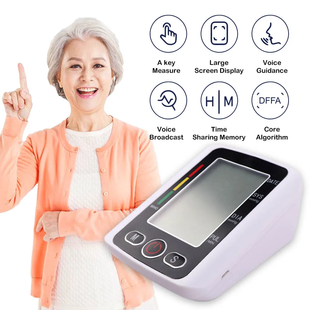 

Monitors Pulse Heart Beat Rate Meter Device Medical Sphygmomanometer Blood Pressure Monitor Hematomanometer Digital Wrist