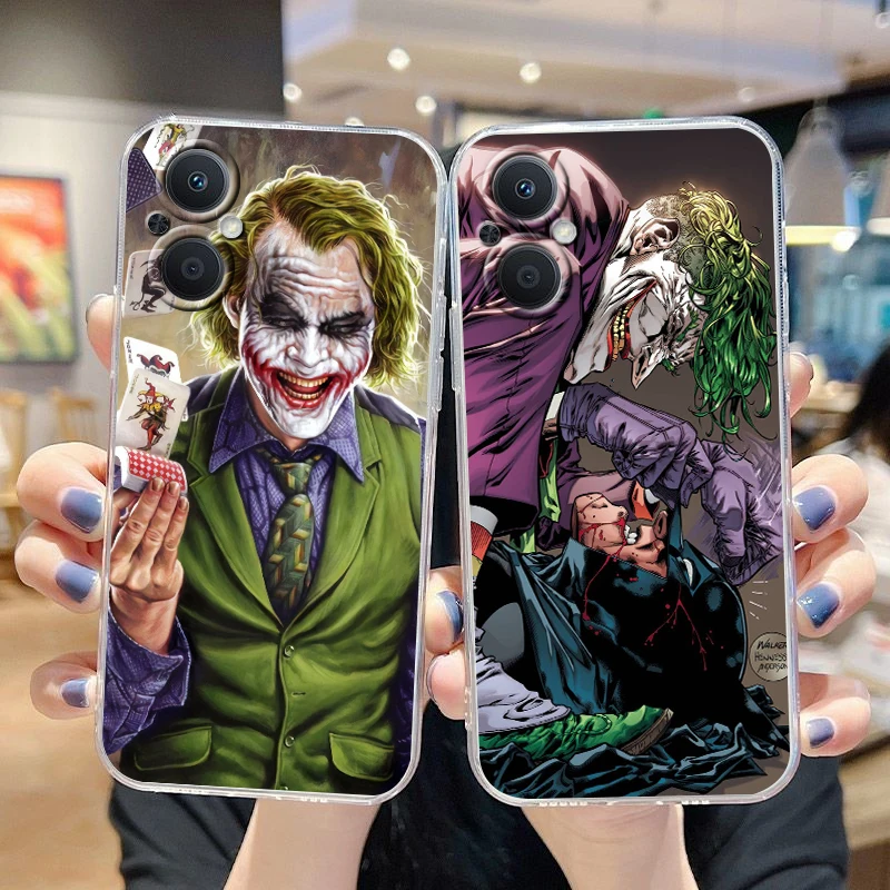 

The Dark Knight villain Joker Phone Case For OPPO A5 A9 A53 Reno 7 6 5 4 2 Find X3 X2 Z Lite Neo Pro Plus SE transparent