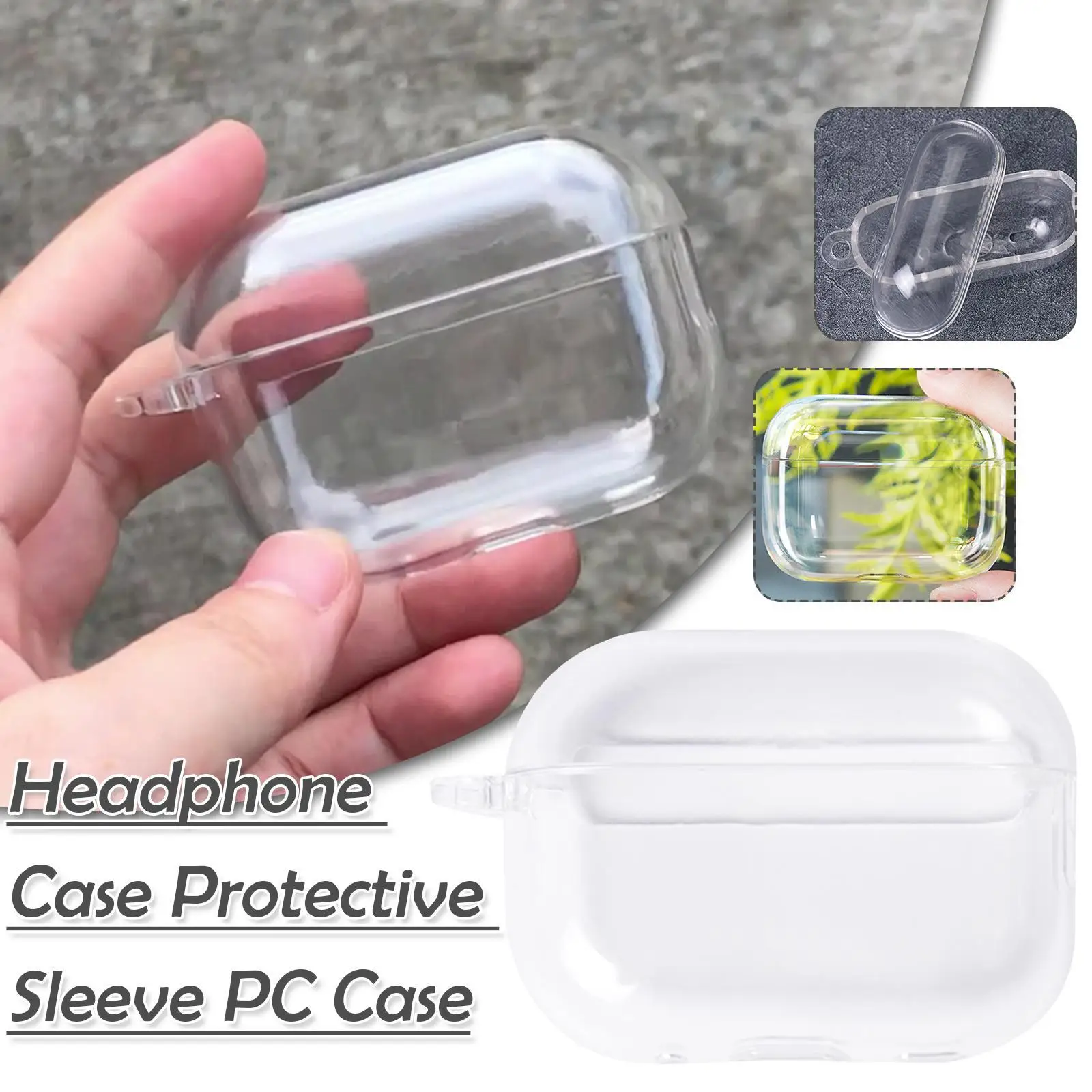 

Headphone Case Protective Sleeve PC Case Clear Case For AirPods Pro2 Transparent Cover 2022 Case Soft Silicone Cover Transparent