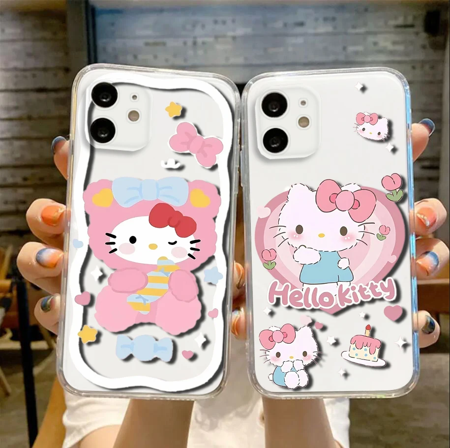 Мягкий чехол hello kitty для Samsung A7 A70 A71 A72 A8 A9 J2 J4 J5 J6 J7 J9 M30S M31 M51 M23 A04 A14 A23 A34 A54