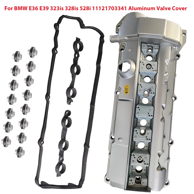 

11121703341 Алюминиевая крышка клапана двигателя для BMW серии 3 E36 E39 323is 328is 528i 2,8 л 3,2 л Автозапчасти Набор капотов головки блока цилиндров