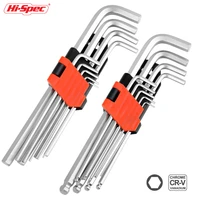 hi spec hex wrench set 9pcs l type double end screwdriver hex wrench set hexagon flat ball spanner metric hand tools