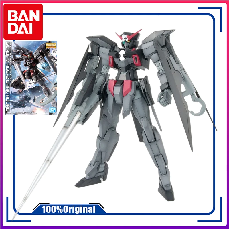 

Bandai Original GUNDAM MG GUNDAM AGE-2 DARK HOUND 1/100 Anime Action Figure Assembly Model Toys Collectible Model Ornaments