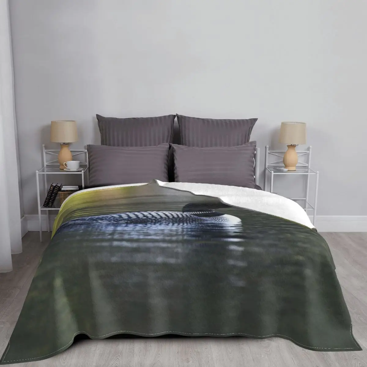 Ультрамягкое одеяло из микрофлиса Common Loon