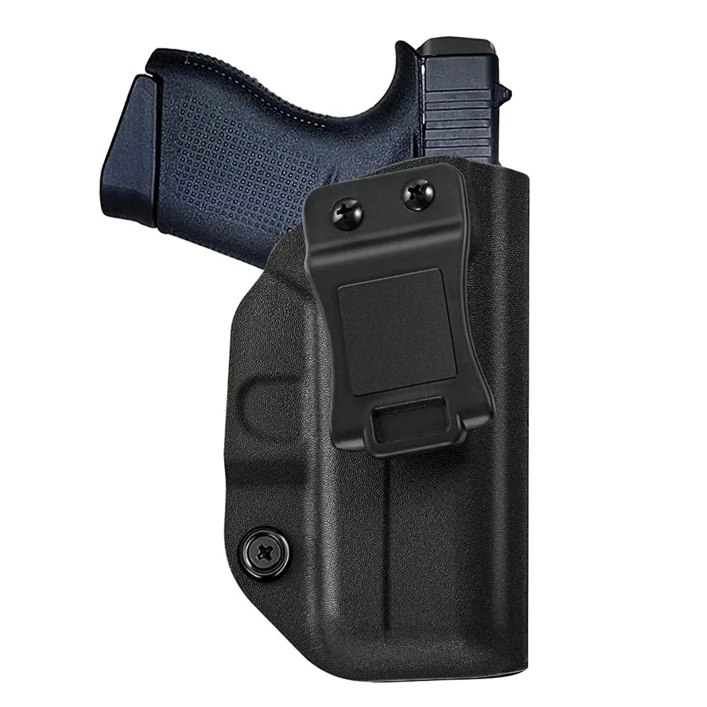 

Right Inside Waistband Concealed Carry Holster for Glock 43/43X (Gen 1-5) 9mm Gun Kydex Handmade Pistol IWB Holster
