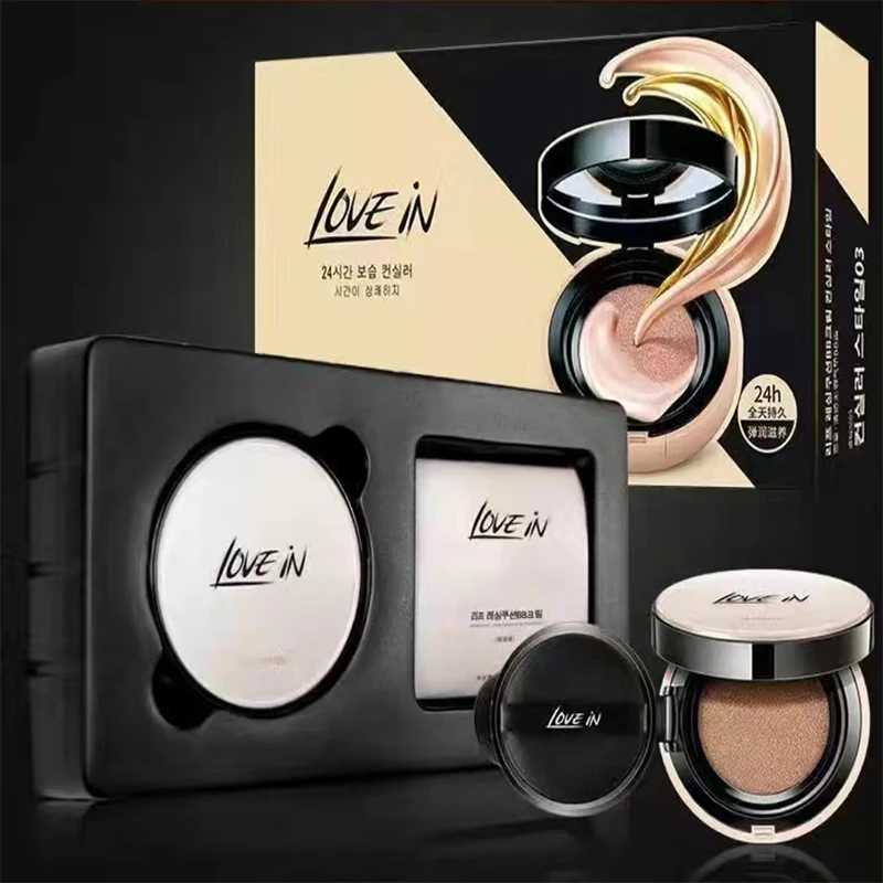 Concealer Makeup Holding Lovein Air Cushion BB Cream Set Can Replace Waterproof Thin Breathable And Brightening Korean Cosmetics