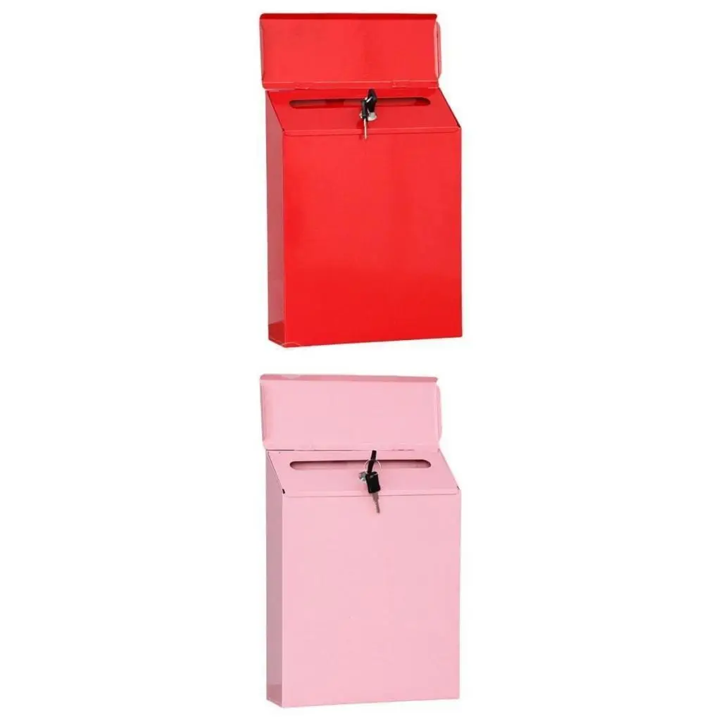 

2pcs Mailbox Drop Box Durable Magazines Holder Postbox Porch Office