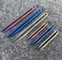 1pcs titanium alloy tweezer maintenance anti magnetic static clips edc tools
