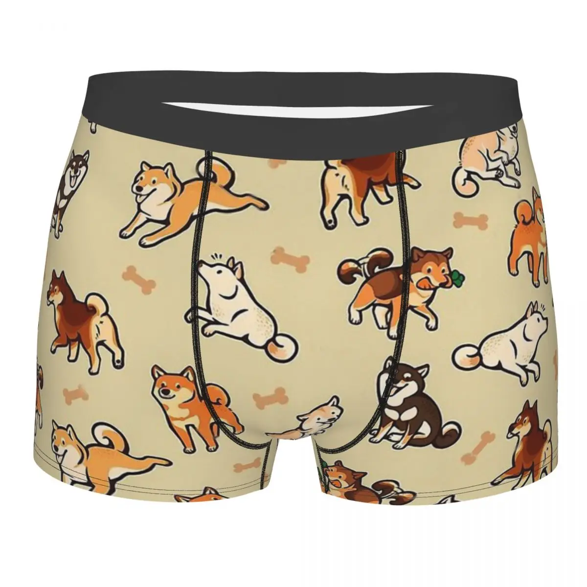 

Shibes In Cream Man's Boxer Briefs Underpants Shiba Inu Highly Breathable High Quality Sexy Shorts Gift Idea