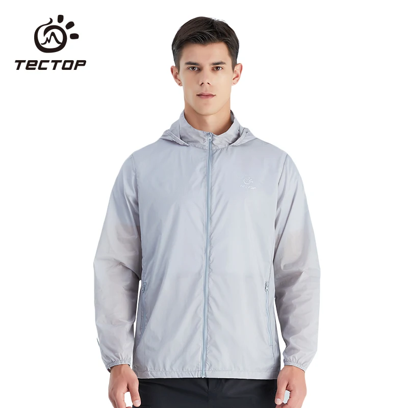

Ветровка Tectop для активного отдыха, куртка мужская для дождя, водонепроницаемая, быстросохнущая, защита от солнца, велосипедное пальто
