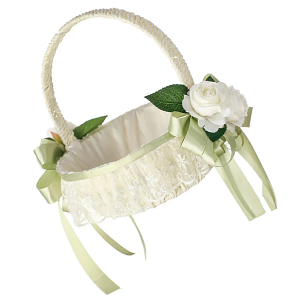 

Bohemian Bridesmaid Flower Basket Wedding Banquet Party Supplies Cloth Outdoor Indoor