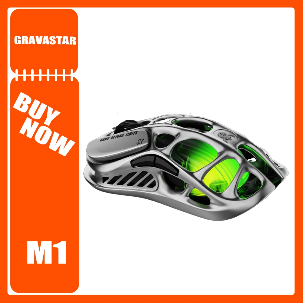 Новая мышь Gravastar M1 M2 беспроводная игровая из магниевого сплава трехрежимная