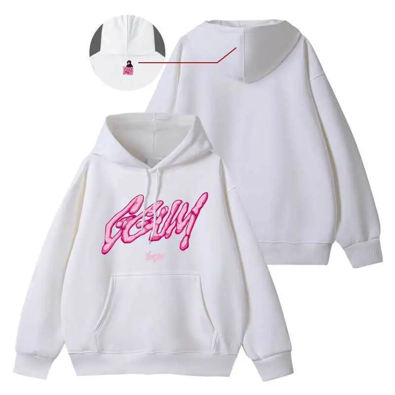 KPOP YEONJUN Solo Album GGUM Хлопковая толстовка с капюшоном Модный пуловер принтом