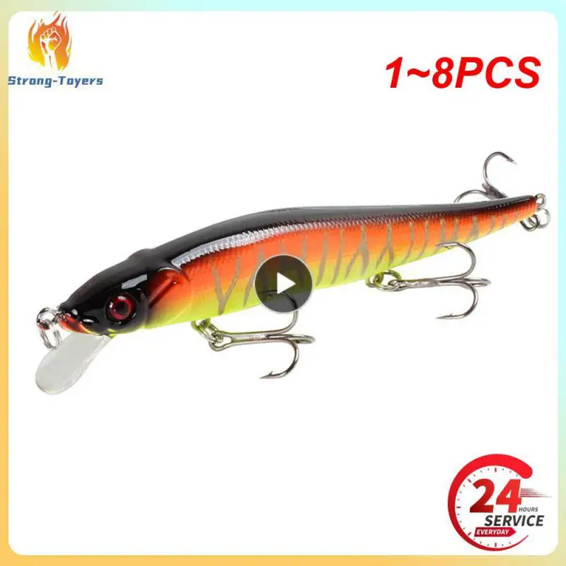 

1~8PCS Fishing Lure 11.5cm/14g Minnow Crankbait Wobblers 3D Eyes Perch Artificial Bait Pike Carp Bait Swim Bait Fishing Pesca