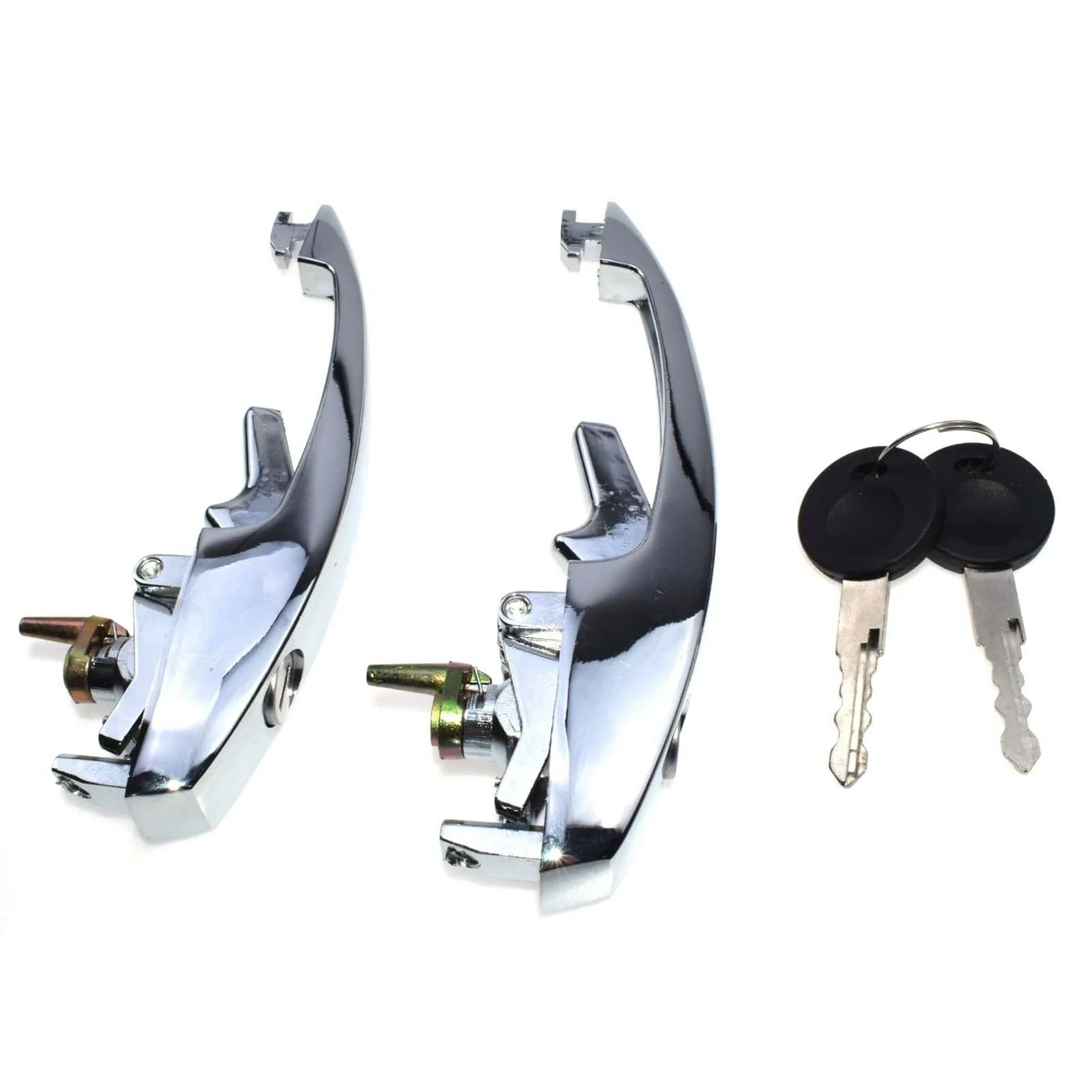 

1 Pair Left Right Outer Door Handles with 2 Keys for -Super Beetle Bug 1968-1979 113898205M,113837205M New