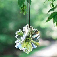 muy bien snowflake crystals pendants prisms chandelier glass crystal hanging ornament suncatcher diy crafts home decoration