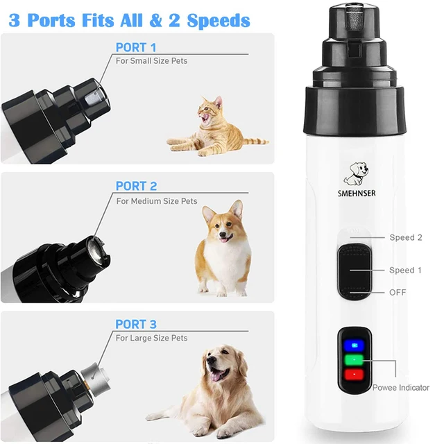 Electric Dog Nail Clippers for Dog Nail Grinders Rechargeable USB Charging Pet Quiet Cat Paws Nail Grooming Trimmer Tools 2