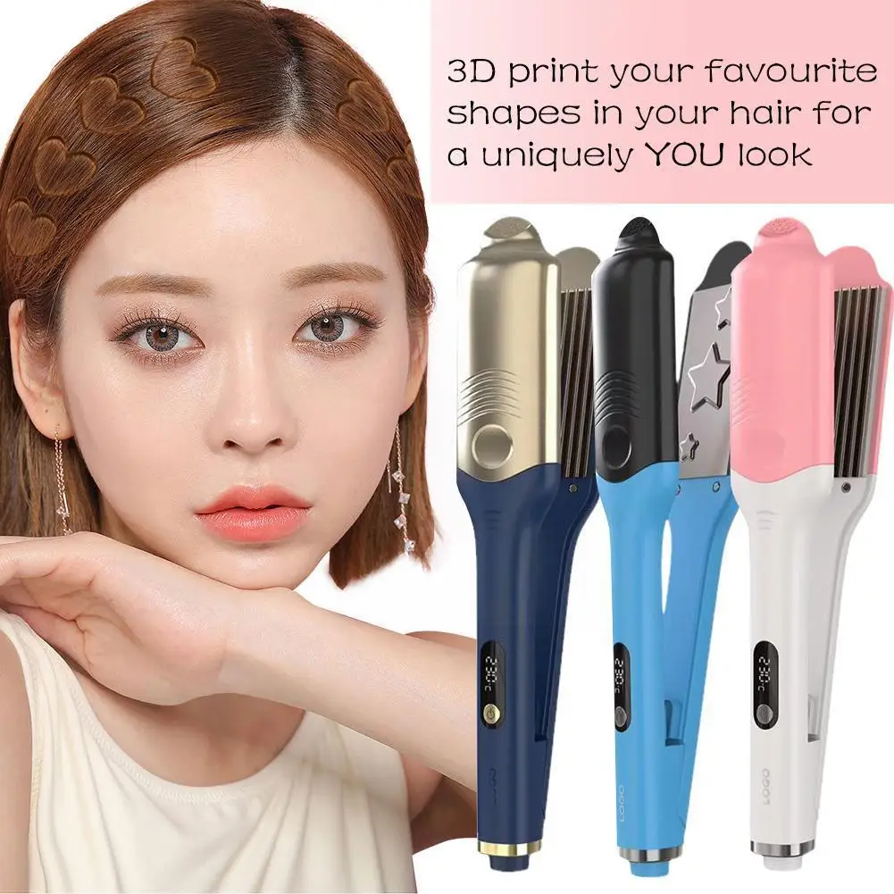 

3D выпрямитель для волос Crim A4X1, устройство для 3D печати волос, со звездами, болтами и сердцами, с электрическим тиснением