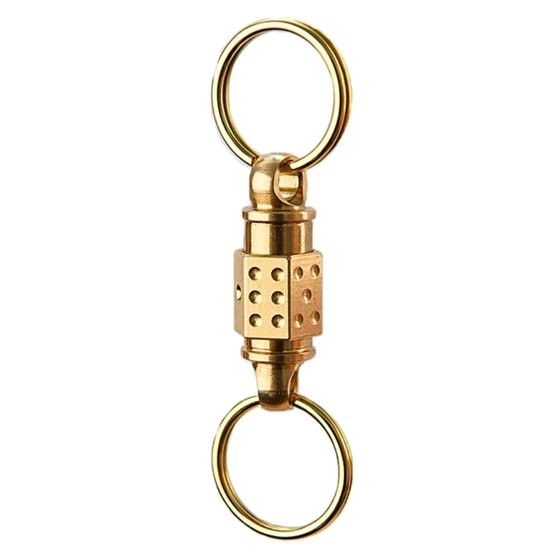 

Dropship Quick Release Brass Keychain Double Spring Split Seperate Chain Lock Holder
