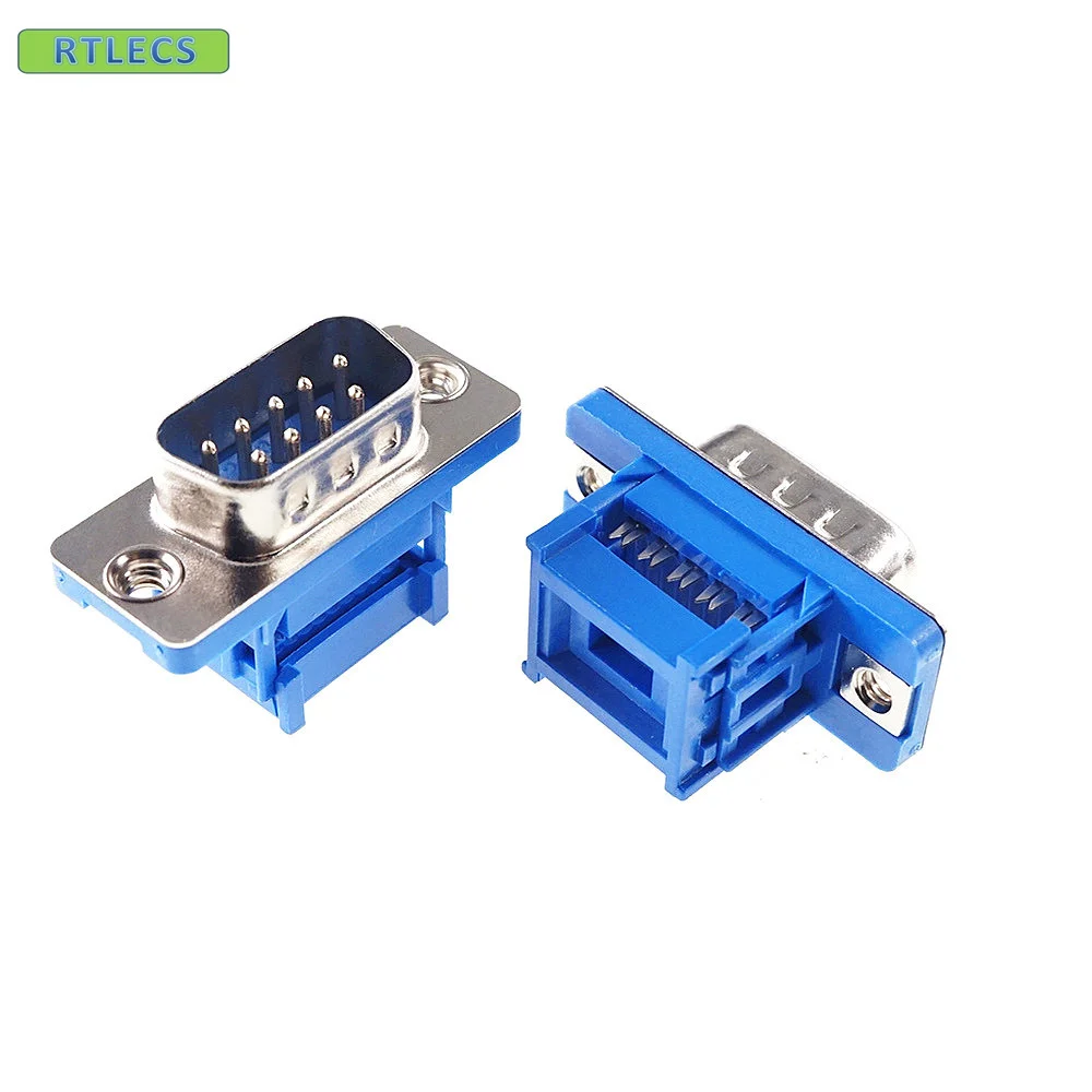 

D-sub connector IDC type 9Pin Male blue insulator Rohs free shipping 1000pcs by UPS