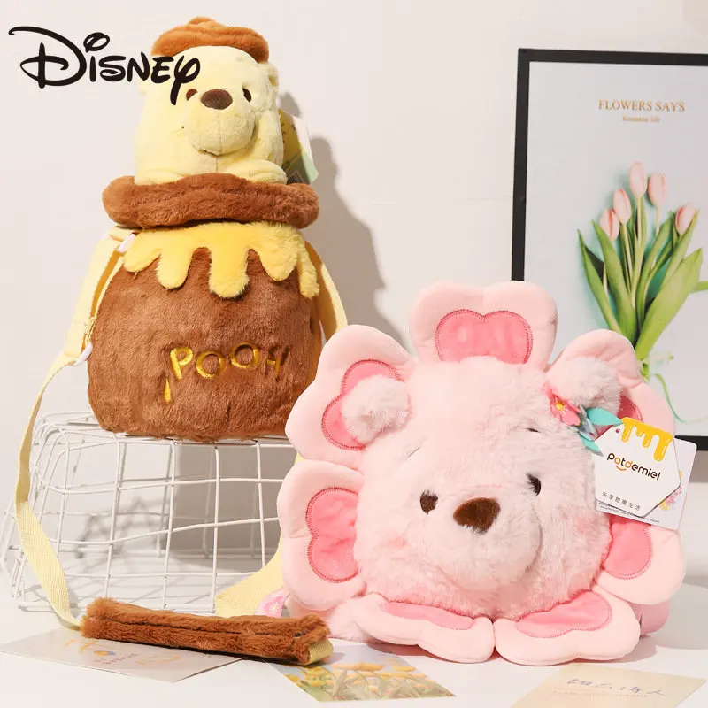 Disney Genuine Winnie The Pooh Pop Pooh Bee Pot Cherry Blossom Winnie The Pooh Plush Portable Messenger Bag