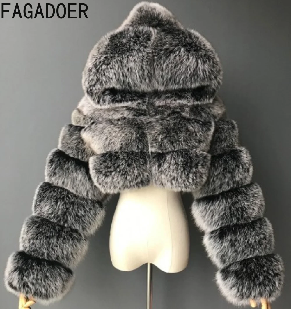 Women's Fashion Faux Fur Coat Winter Elegant Ladies Short Faux Fox Fur Fluffy Jacket High Quality 6XL Women Furry Coats 2023 New