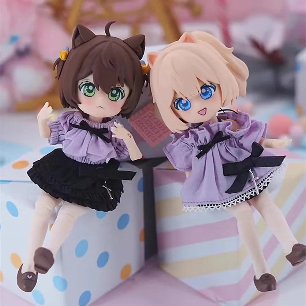 

Ufdoll Miao Blind Box Series Bjd Movable Doll Guess Bag Mystery Box Toys Doll Anime Figure Desktop Ornaments Chidren Gift