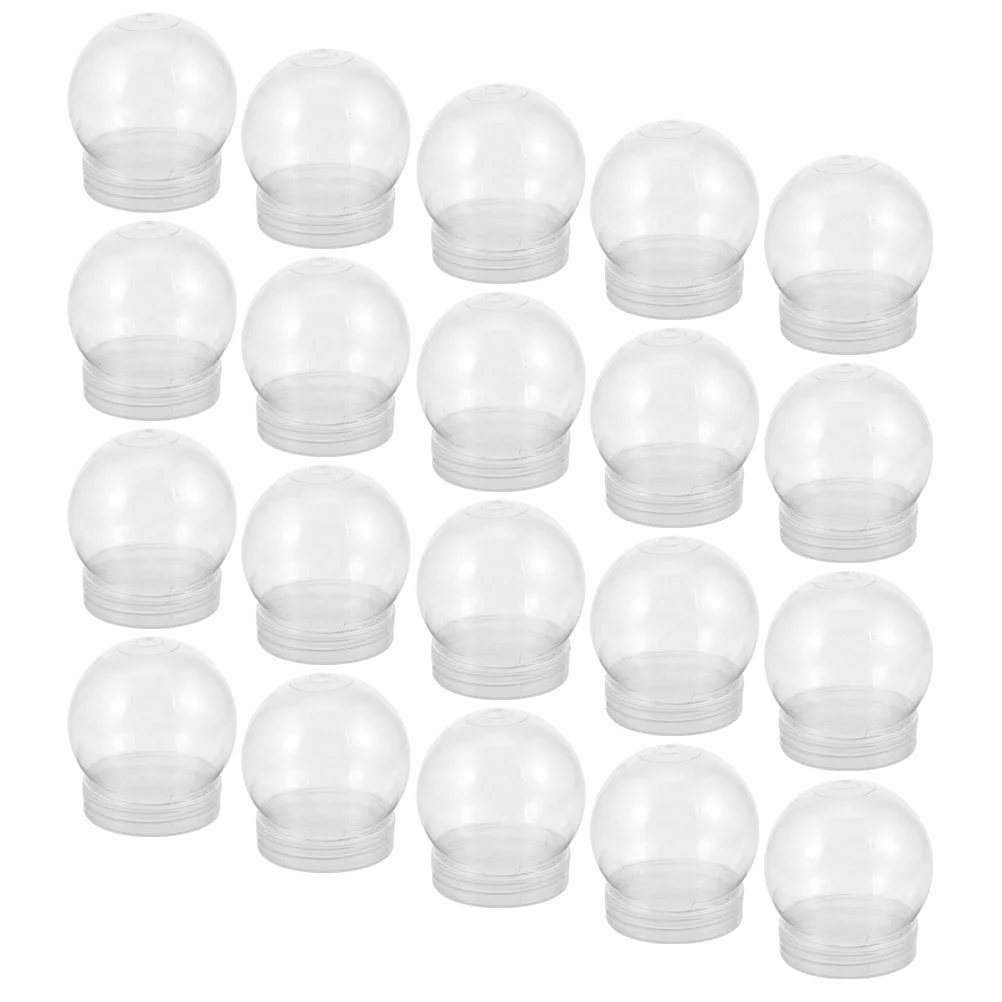 

DIY Snow Globe Clear Water Globes Prop Plastic Empty Small Kit Props Ball Shape