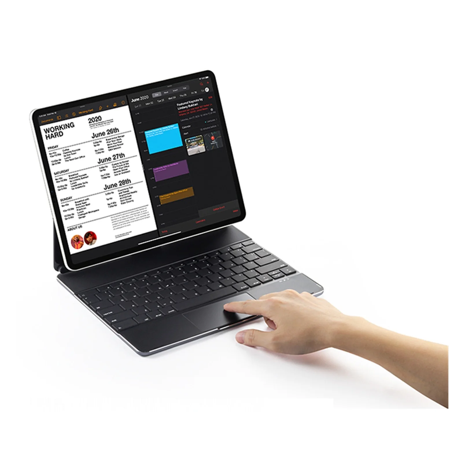 

NEW Aluminum Alloy Metal Magic Trackpad Bluetooth Keyboard Scissor Mechnism 360 Rotating Magnetic For IPad Pro 12.9/11 18/20/21