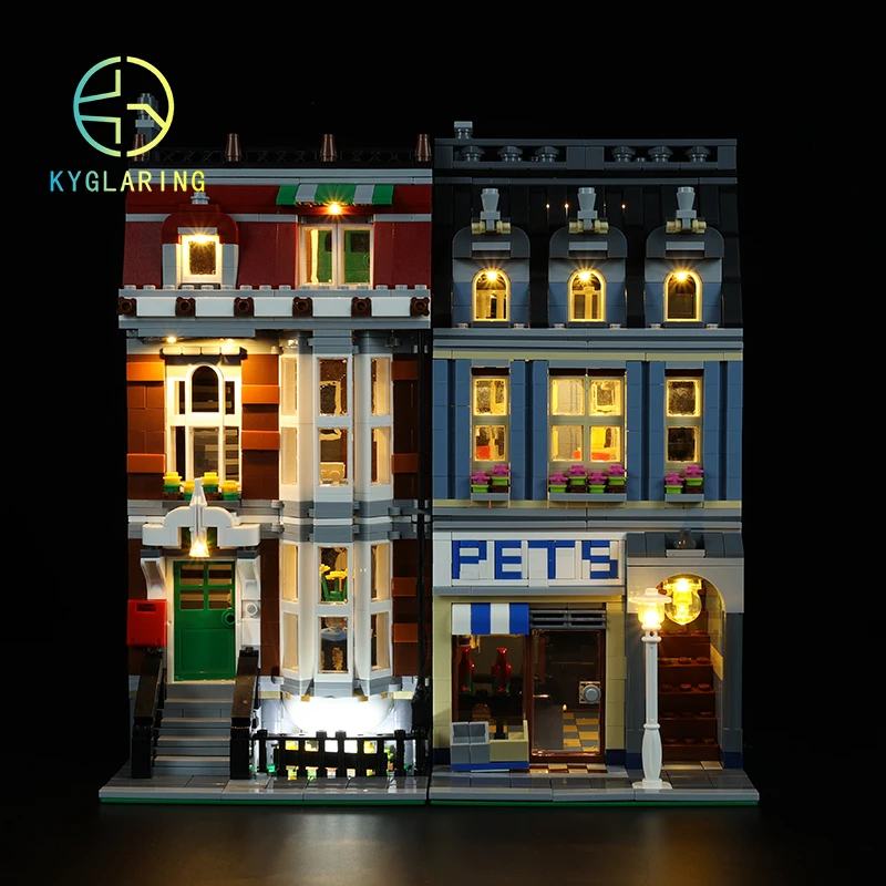 

H&HXY LED Light Kit 10218 Pet Shop Building Blocks Set (NOT Include the Model) Bricks Toys For Children 15009 84009 180065