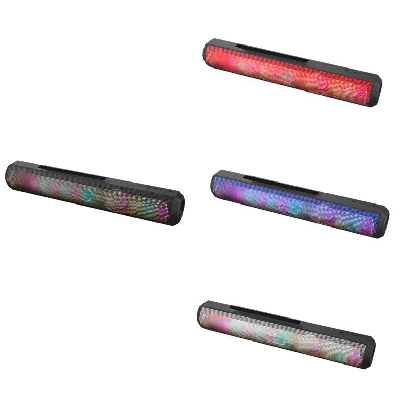 

Colorful Bluetooth Speaker Supports Aux Bluetooth 5.0 TF Card Audio Desktop Audio For Mobile Phone/Pc