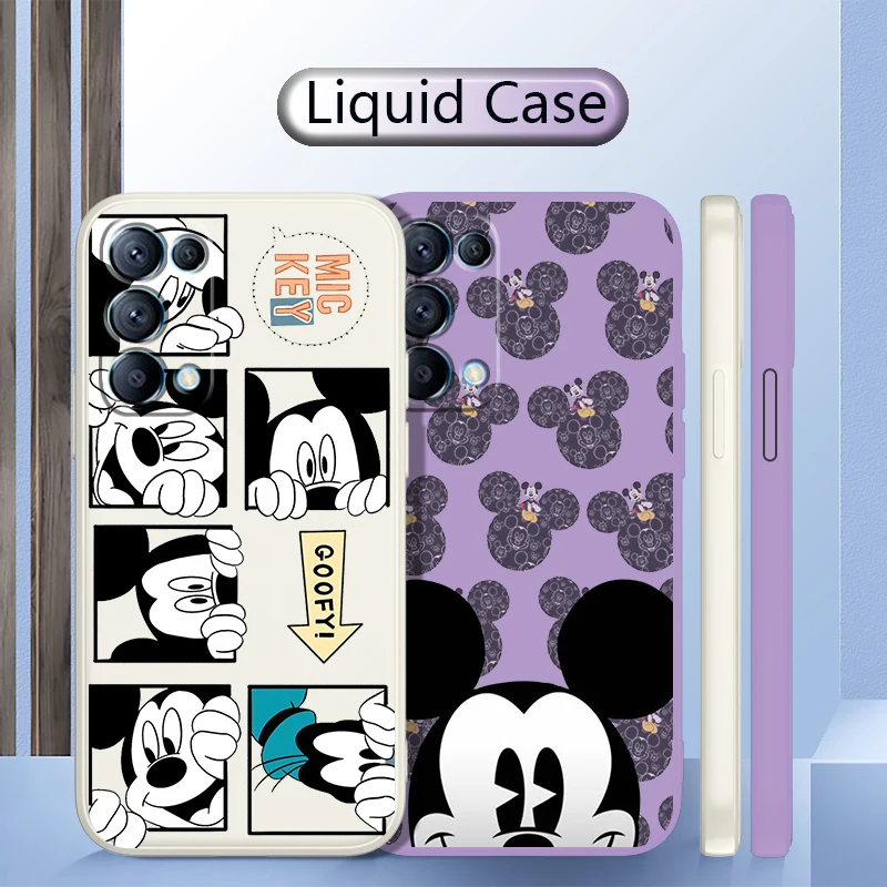

Disney Minnie Mickey Cute For OPPO Find X5 Pro X3 Pro X2 Neo 7Z 6 5 4Z 2Z SE Lite Pro 4G 5G Liquid Rope Silicone Phone Case