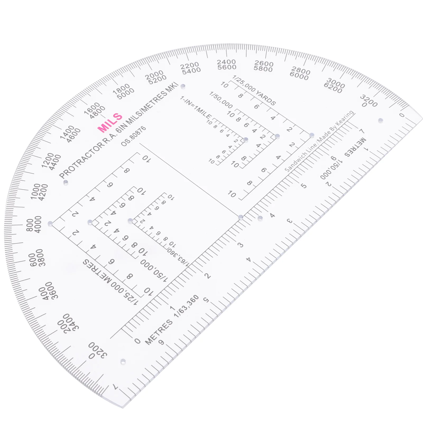 

Angle Measure Scale Ruler Protractor Training Resistant Wear Conducting Spiritual Dowsing Rods Professional Precise Accurate