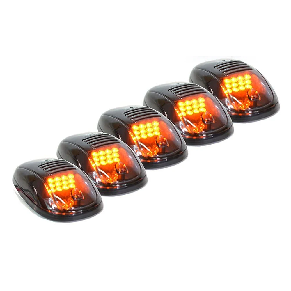 12 светодиодных желтых габаритных огней на крыше кабины для Ford Dodge Ram Toyota Trucks SUV POV