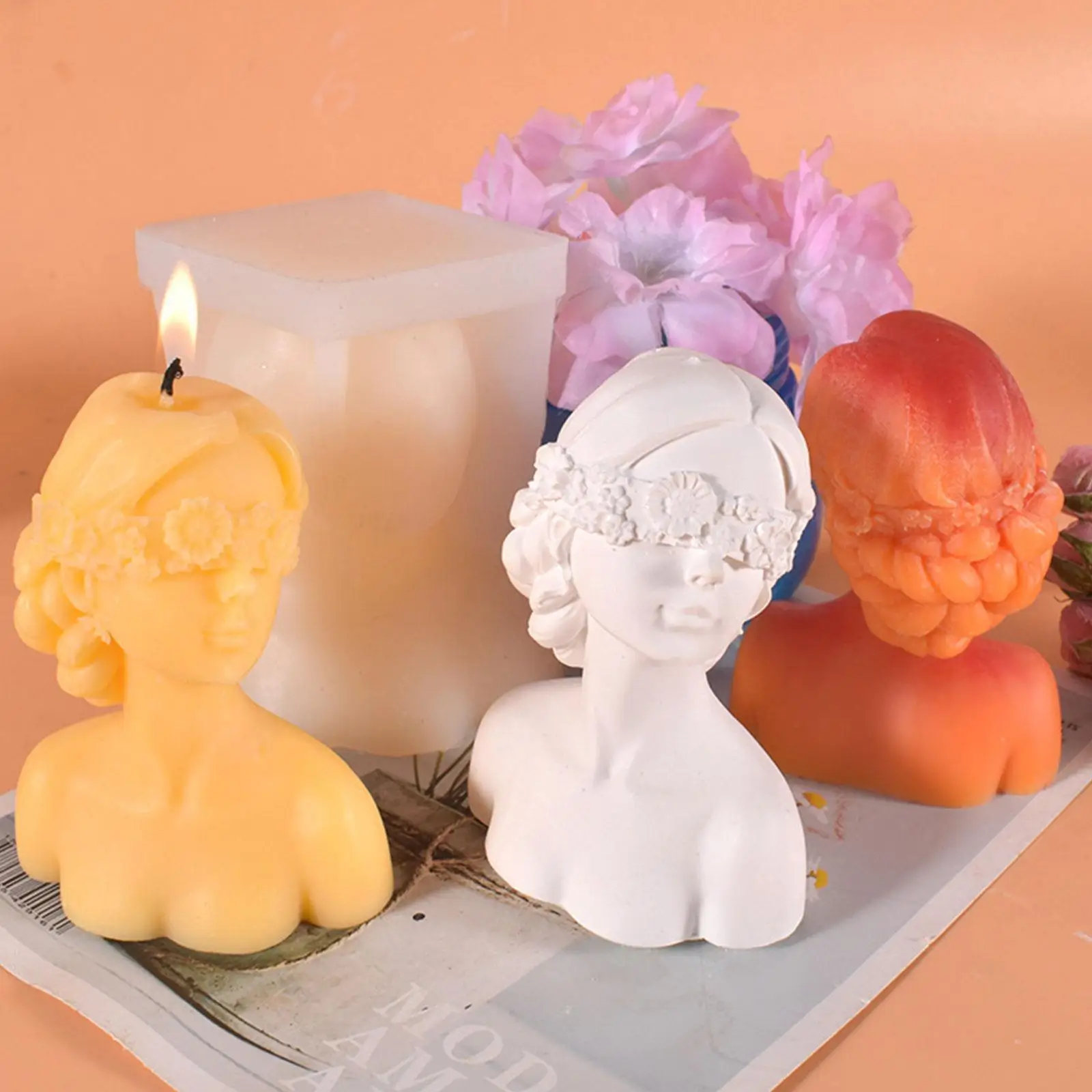 

Candle Mould Silicone Resin Molds 3d Beauty Body Candle Resin Female Mould Mould Shy Silicone Blindfolded Plaster Baking M1v5
