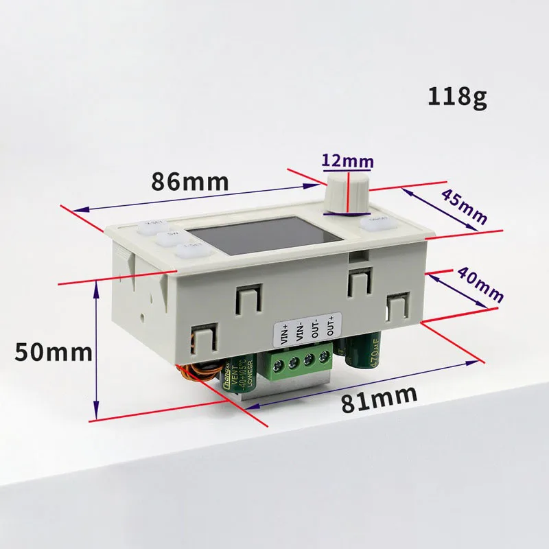 Фото SK120X 6A DC-DC преобразователь напряжения Buck-Boost с модулем питания CC CV, полноцветным ЖК-дисплеем и регулируемым выходным напряжением №5