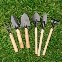 36 pcs wooden handle iron garden shovel rake spade for flowers potted plant bonsai mini gardening tools set digging weeding