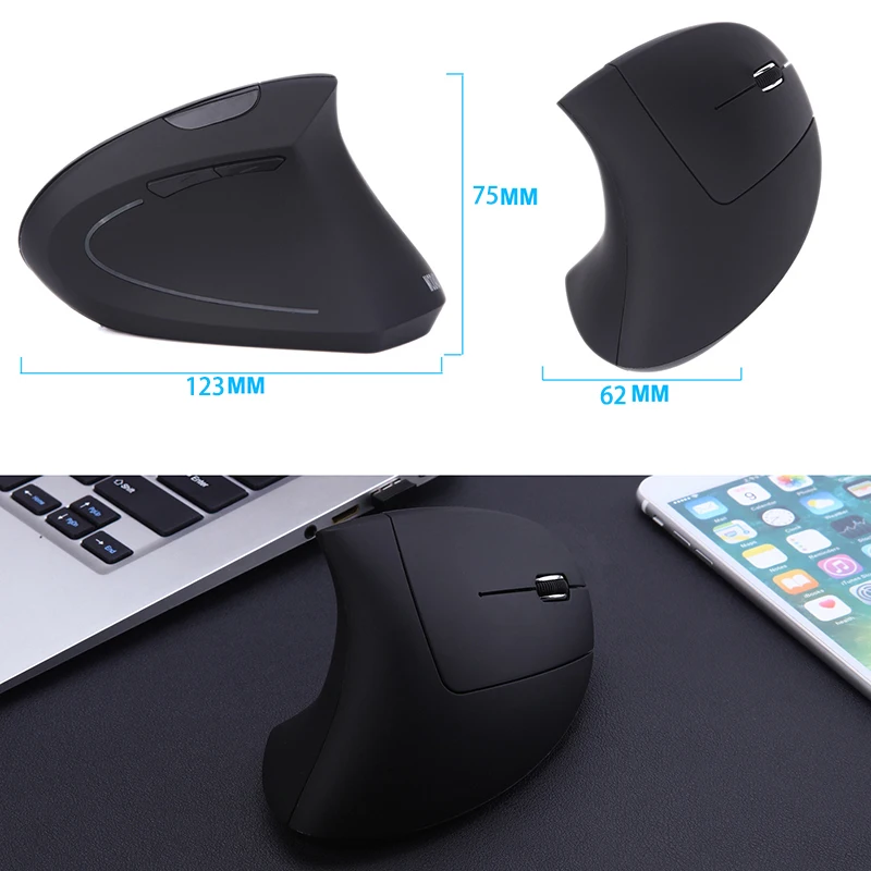 vertical wireless mouse rechargeable mouse ergonomic mouse gaming muse 2 4g optical mause for pc laptop notebook computer free global shipping