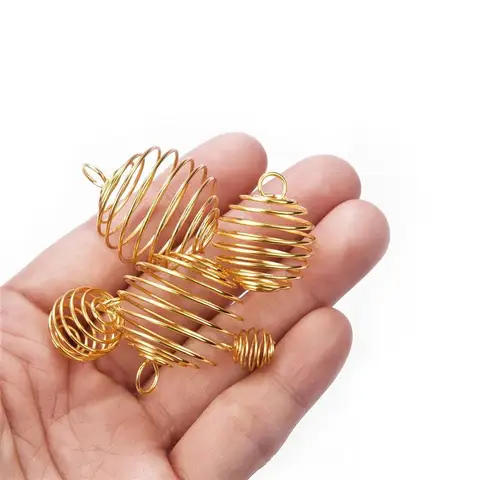 Металлические спиральные бусины SEVENWELL