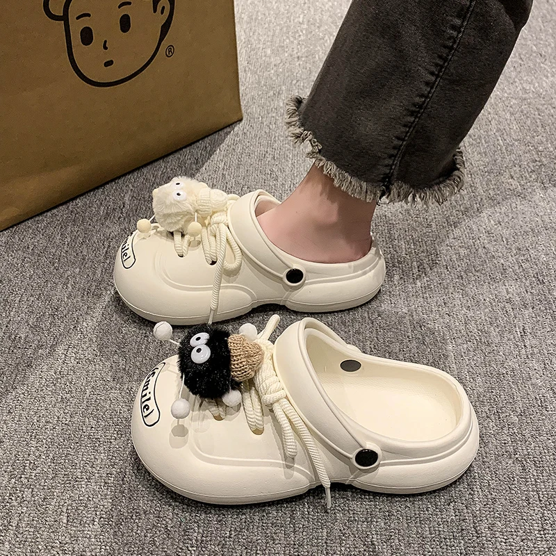 Тапки женские на шнуровке летние тапочки для взрослых и пар модные Нескользящие