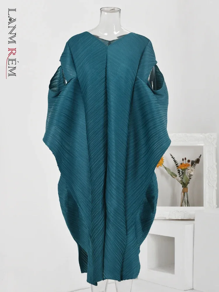 Дизайнерское плиссированное платье LANMREM женские свободные длинные платья с