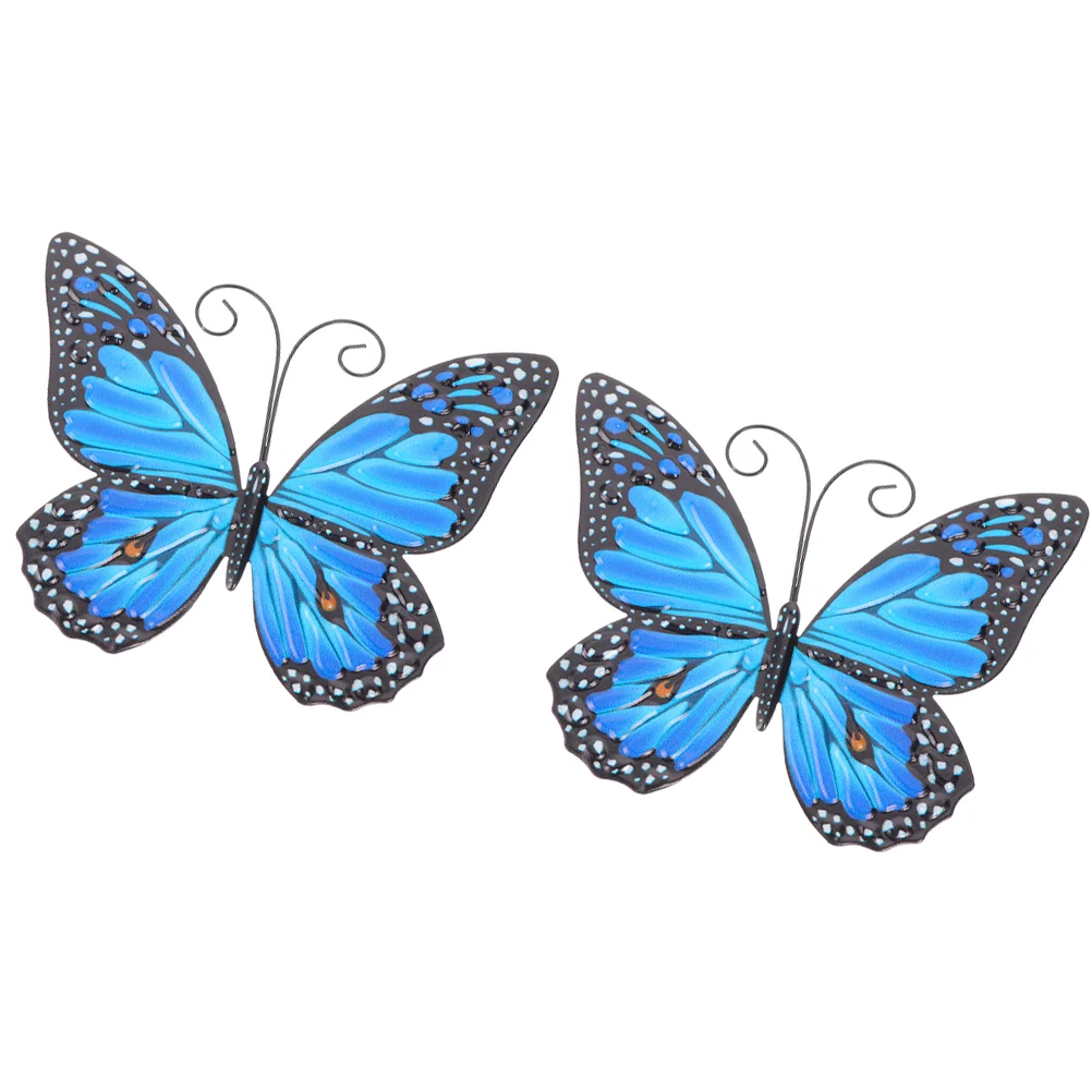 

Butterfly Wall Hanging Outdoor Decor Decorations Garden Iron Butterflies Home