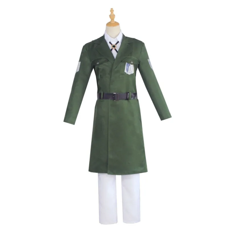 

Attack on Titan Eren Jaeger Cosplay Costume Scout Legion Uniform Suits Recon Corps Trench Coats Armin Arlert Mikasa Ackerman